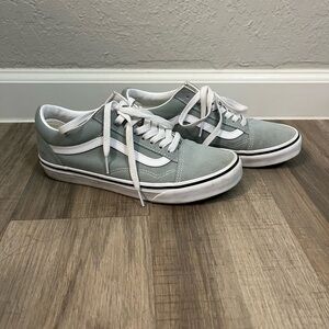 Vans Low Top Sneakers in Mint Green and White